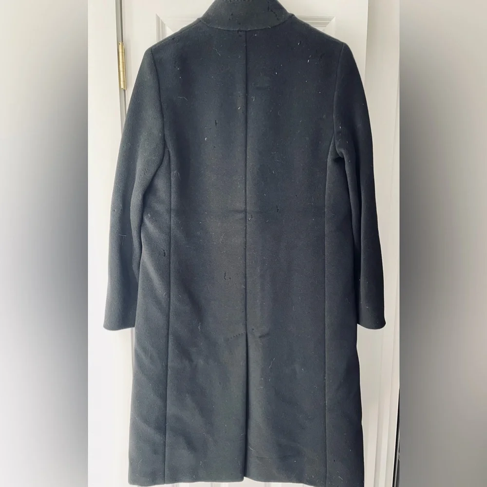 Max Mara Black Wool Cashmere Coat Size 34 (Italian) - Vintage, some damage. - Picture 3 of 8